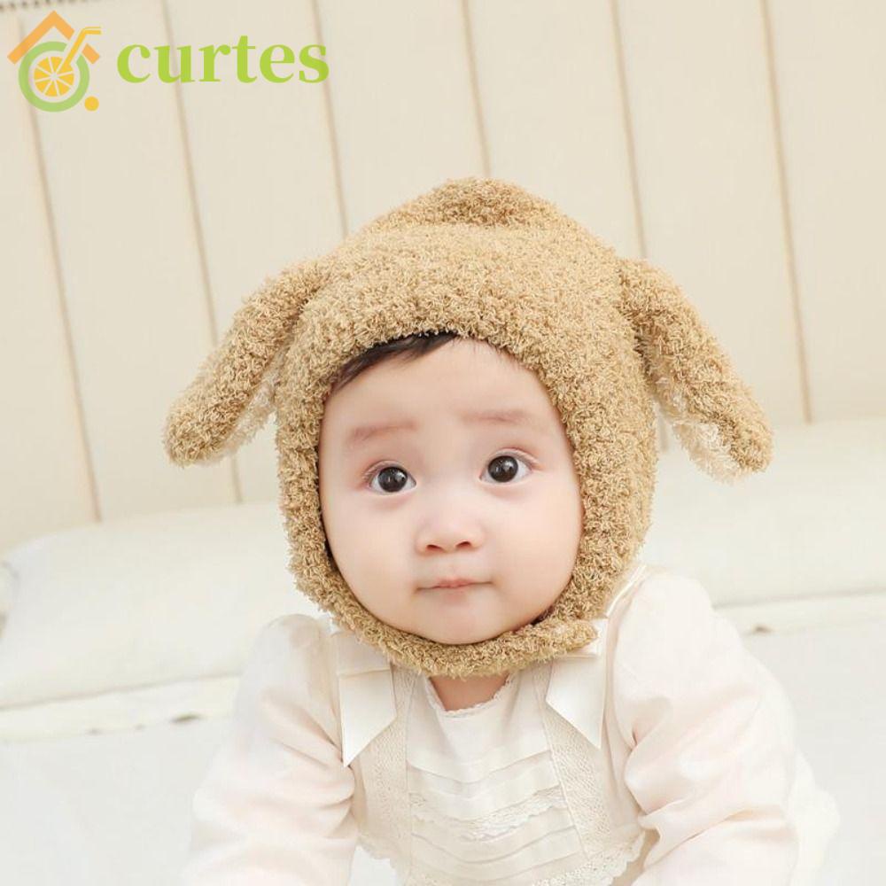 Curtes Mũ Tai Thỏ Bằng Lông Nhung Dày Dặn Phong Cách Hàn Quốc Dùng Làm Đạo Cụ Chụp Ảnh Cho Bé Sơ Sinh
