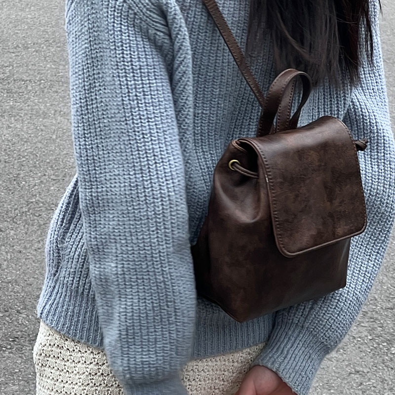 Moweikaidi Ba Lô Đeo Vai Phong Cách retro Hàn Quốc Đơn Giản Thời Trang Thu Đông Cho Nữ