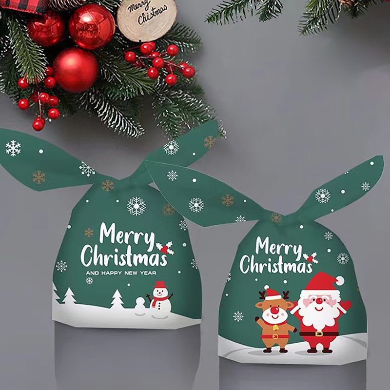 Qowine Set 100 Túi Đựng Bánh Kẹo Giáng Sinh Tự Dính 2023 vn