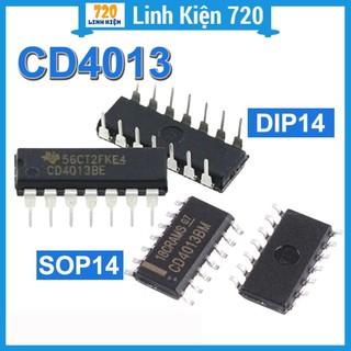 Ic chốt dữ liệu cd4013 chân cắm dip14 / chân dán sop14