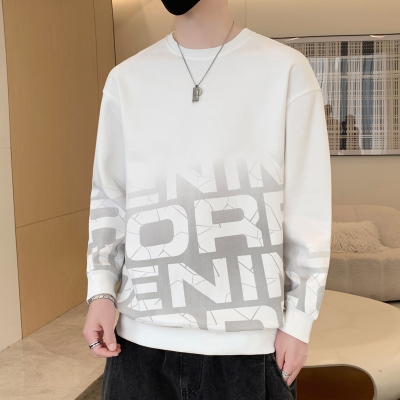 Áo sweater Tay Dài Cổ Tròn Dáng Rộng In Họa Tiết Thời Trang Mùa Thu Cho Nam