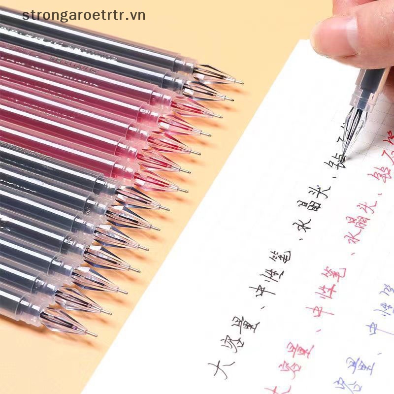Set 6 Bút Mực gel Ngòi Kim Cương 0.38mm Màu Đen / Xanh / Đỏ
