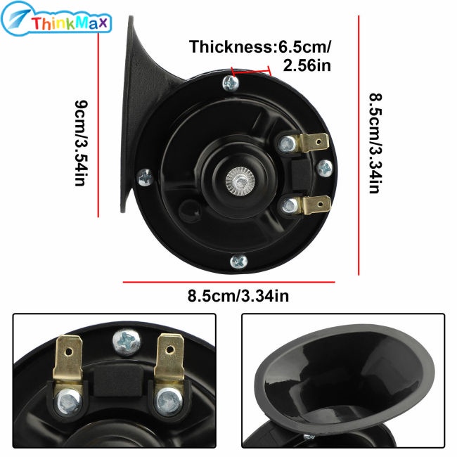 Bộ 2 Kèn Hơi 300db 12v Chống Thấm Nước Cho Xe Hơi / Xe Máy / Tàu Thuyền