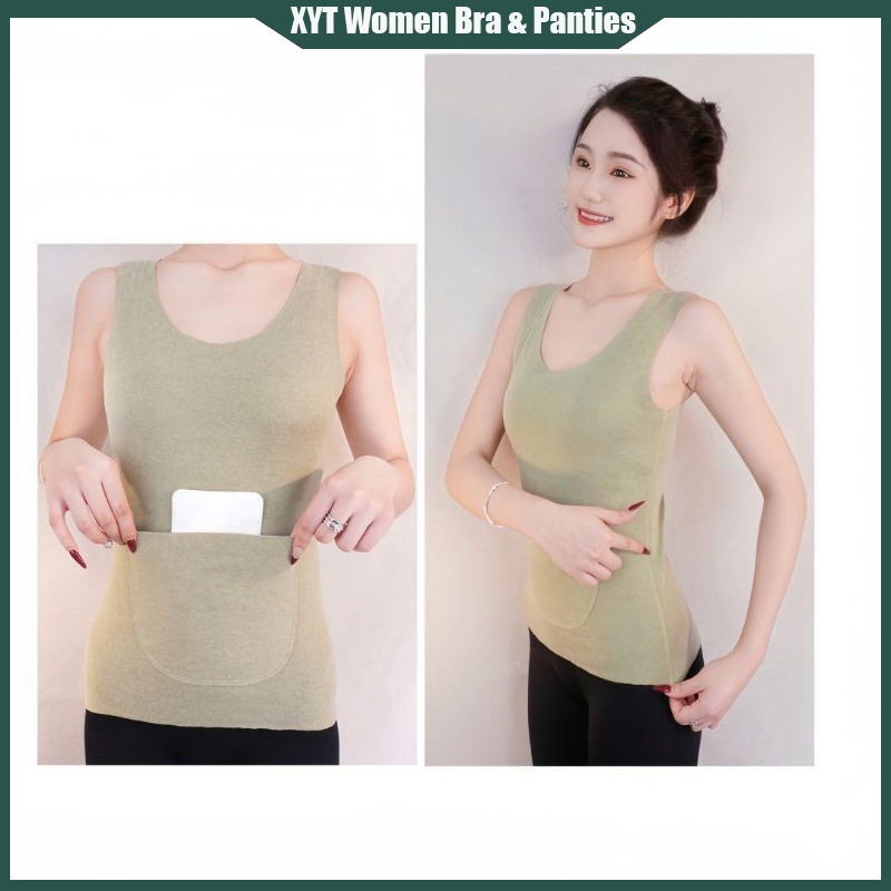 Áo Không Tay Giữ Ấm Hai Túi Size m-3xl Dành Cho Nữ 40-85kg