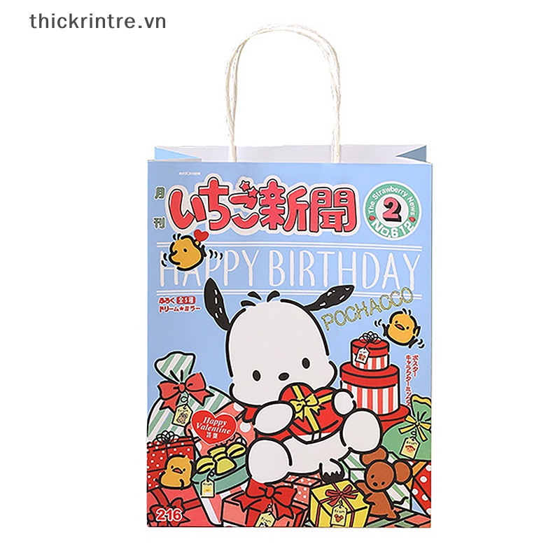 Túi Giấy kraft Đựng Quà In Hình anime hello kitty kuromi pochacco