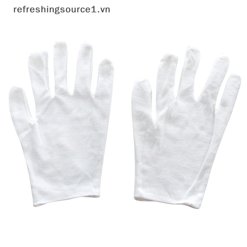 1 Đôi Găng Tay cotton Màu Trắng Thấm Hút Mồ Hôi Mới Cho Người Bồi Bàn / Lái Xe / Trang Sức / Làm Việc