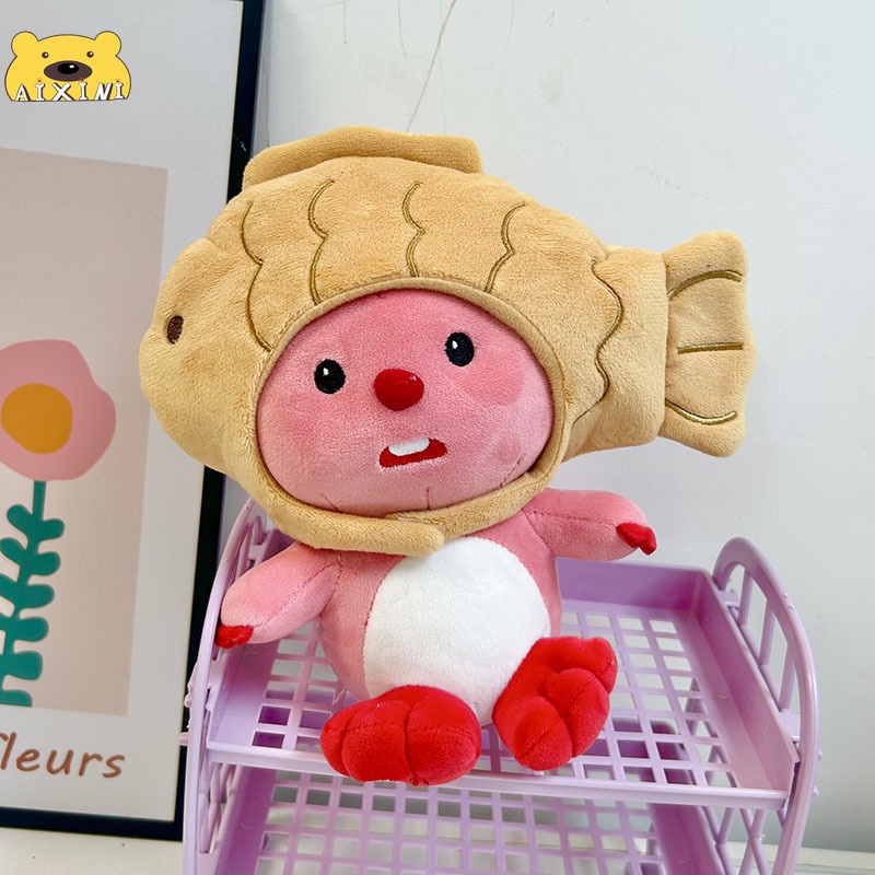 AIXINI 20CM Gấu Bông Hải ly Loopy Mũ Gấu Dâu Lotso- Mũ thỏ- Mũ chó xinh xăn