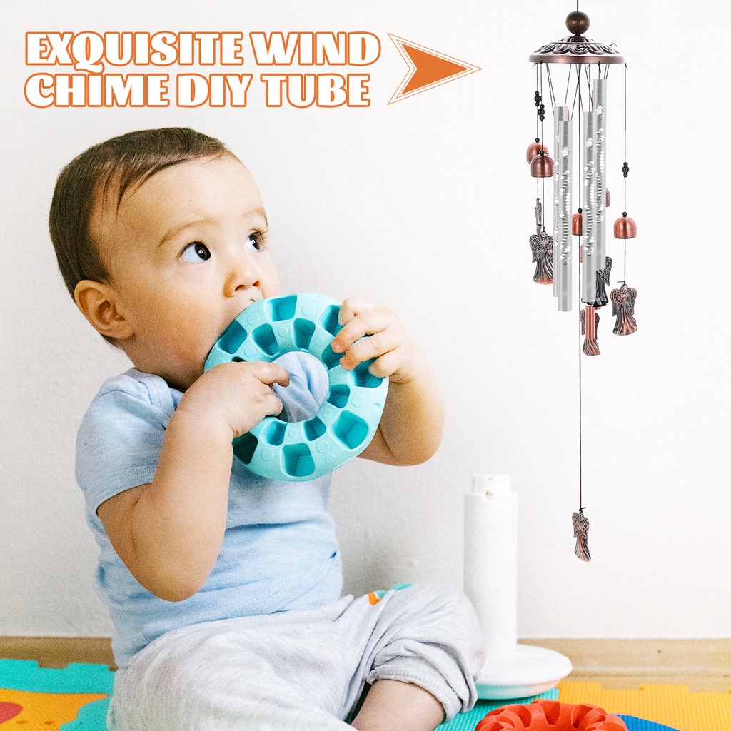 Bộ 50 Ống Kim Loại Tự Làm Chuông Gió Trang Trí Sân Vườn