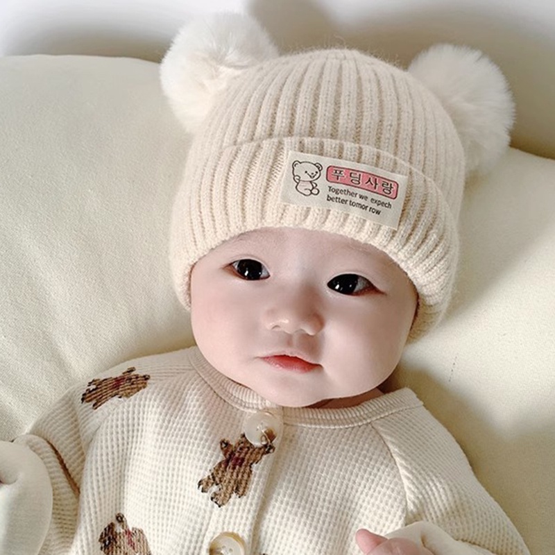 Mũ beanie Trùm Đầu Màu Trơn Dễ Thương Cho Trẻ Sơ Sinh