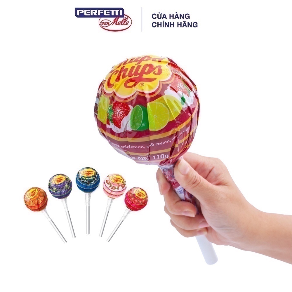 Chupa Chups kẹo mút hương trái cây khổng lồ (10 que)