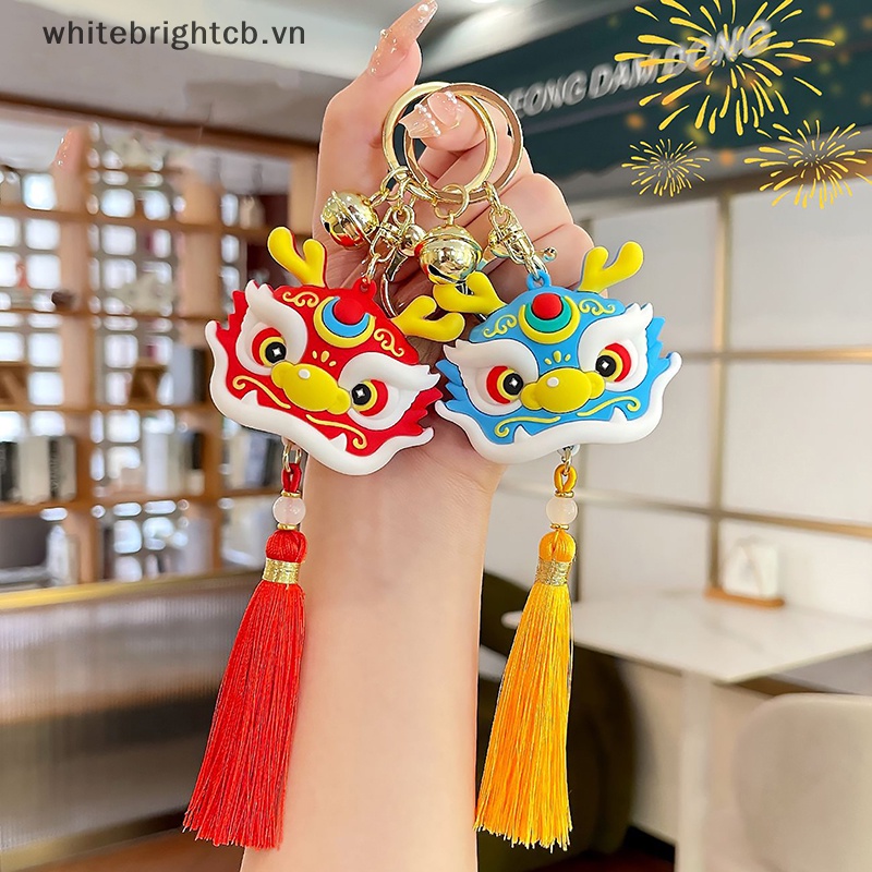 / / Cny Trang Trí / / Móc Khóa Xe Hơi Mặt Hình Đầu Sư Tử Múa Rồng Năm Mới Phong Cách Trung Hoa Sáng Tạo Làm Quà Tặng Nhỏ