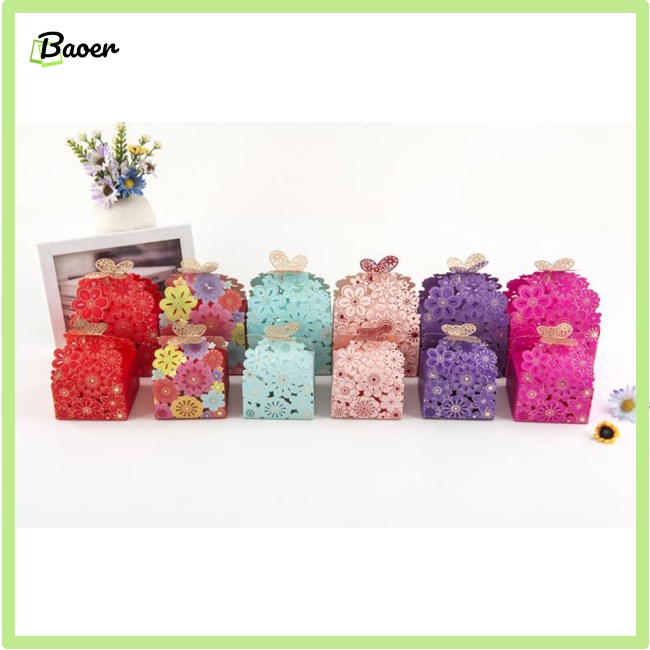 50 Túi Đựng Kẹo Quà Tặng Hình Bướm Rỗng