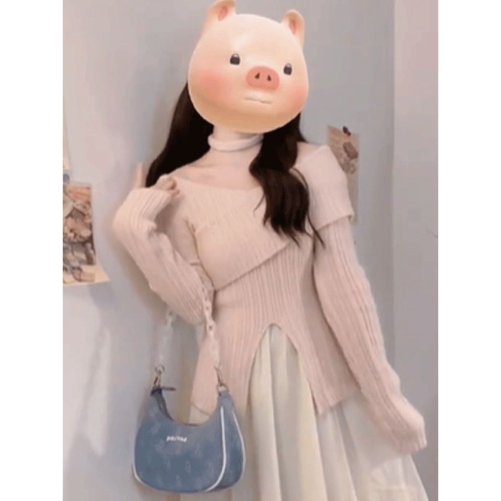 Áo Sweater Trễ Vai Tay Dài Thời Trang Mùa Thu Cho Phái Nữ