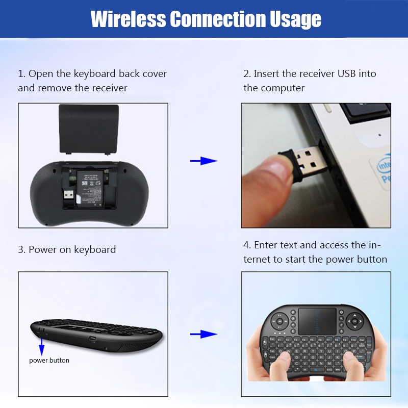 Bàn Phím Không Dây mini Cho laptop / pc / Tablet / windows / mac / tv / xbox / ps3 / raspberry / phone Điện Thoại