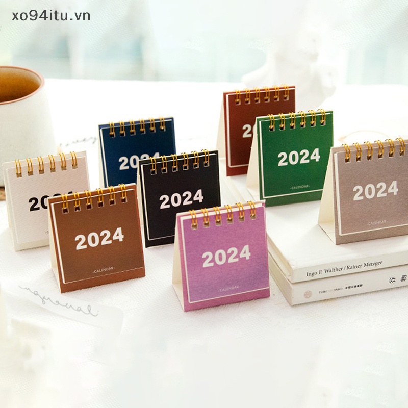 Xoitu Lịch Để Bàn mini 2024 Thiết Kế Đơn Giản Dễ Thương Dùng Trang Trí Văn Phòng vn