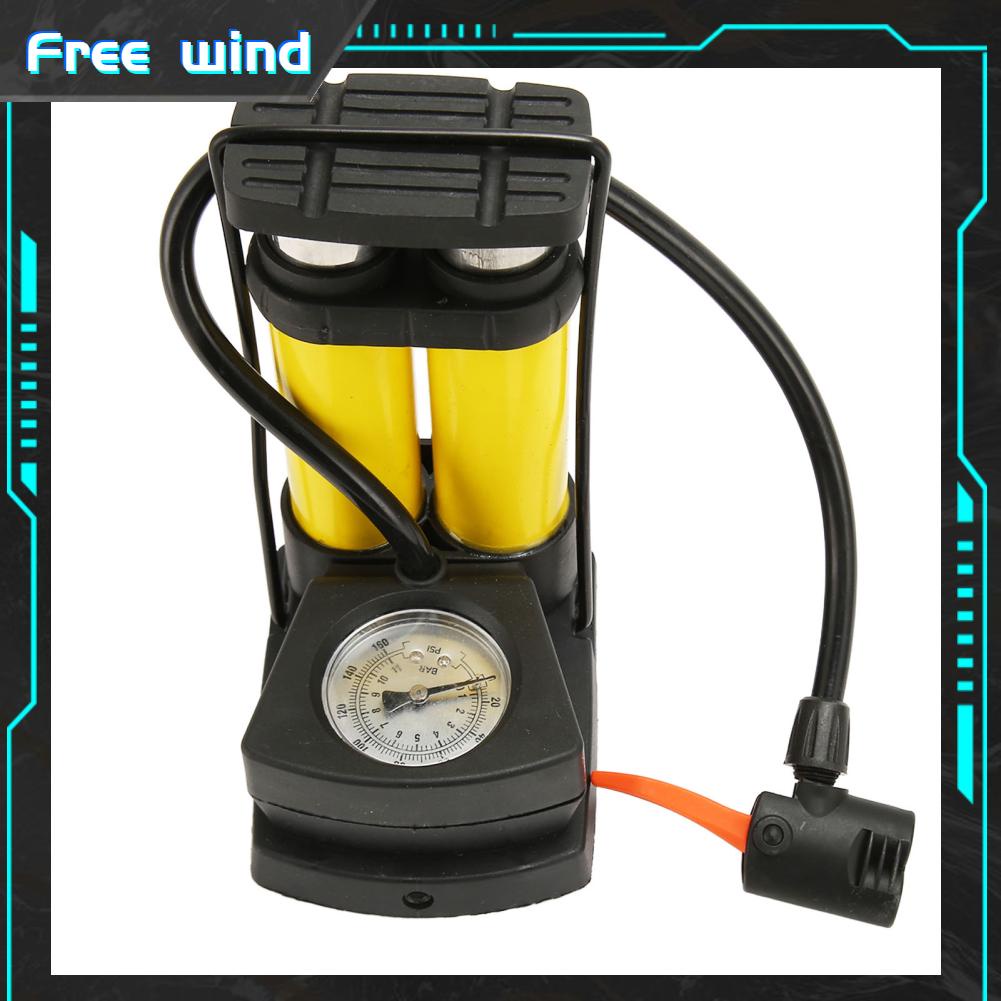 FreeWind Máy bơm chân đôi thùng nhanh chóng hiệu quả đa chức năng Xe đạp di động sàn lốp hơi không khí cho xe ô tô