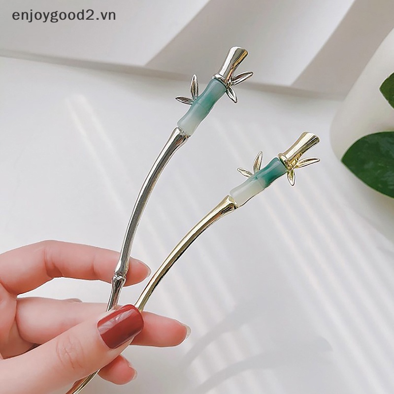 Trâm Cài Tóc Bằng Kim Loại Hình Cây Tre Phong Cách Trung Hoa Cổ Điển Thời Trang Cho Nữ