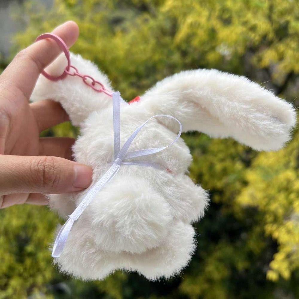 Shanlin Móc Khóa Thỏ Tai Dài Nhồi Bông Thiết Kế Hoạt Hình Dễ Thương