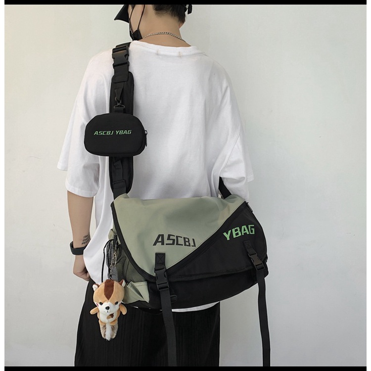 Guangluo Túi Đeo Chéo Một Bên Vai Sức Chứa Lớn Thời Trang Nhật Bản Cho Nam