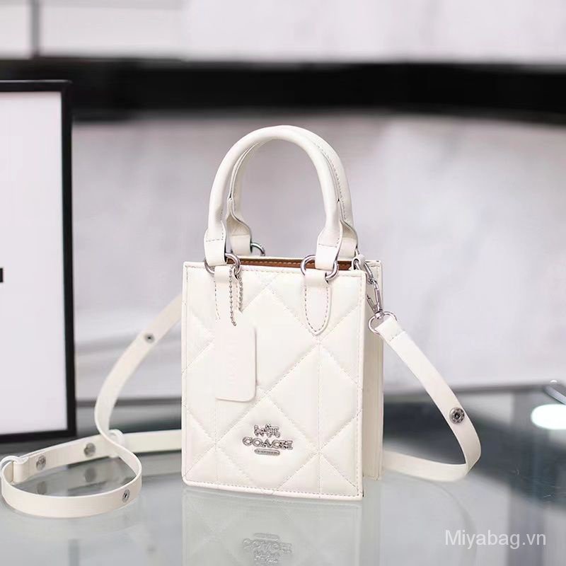 Túi Xách mini Họa Tiết Hoa Đính Kim Cương Giả Phong Cách Hàn Quốc 2023 c0ach