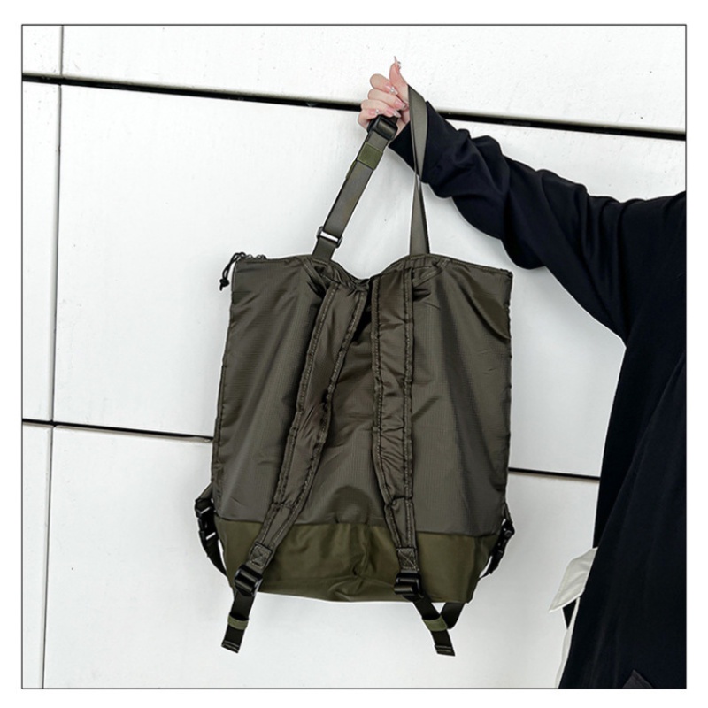 Ba Lô nylon Màu Trơn Chống Thấm Nước Sức Chứa Lớn Dành Cho Nam Và Nữ