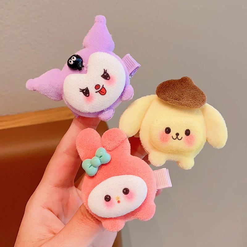 1 Kẹp Tóc Mềm Mại Họa Tiết Hoạt Hình Dễ Thương Cho Bé Gái