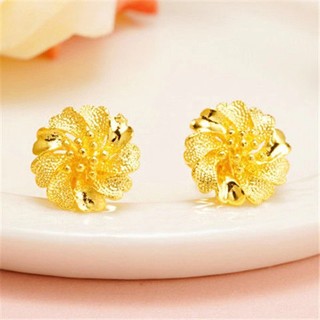 Bông tai hoa cúc vàng 18k quà tặng thời trang ý nghĩa bt18khoacuc3