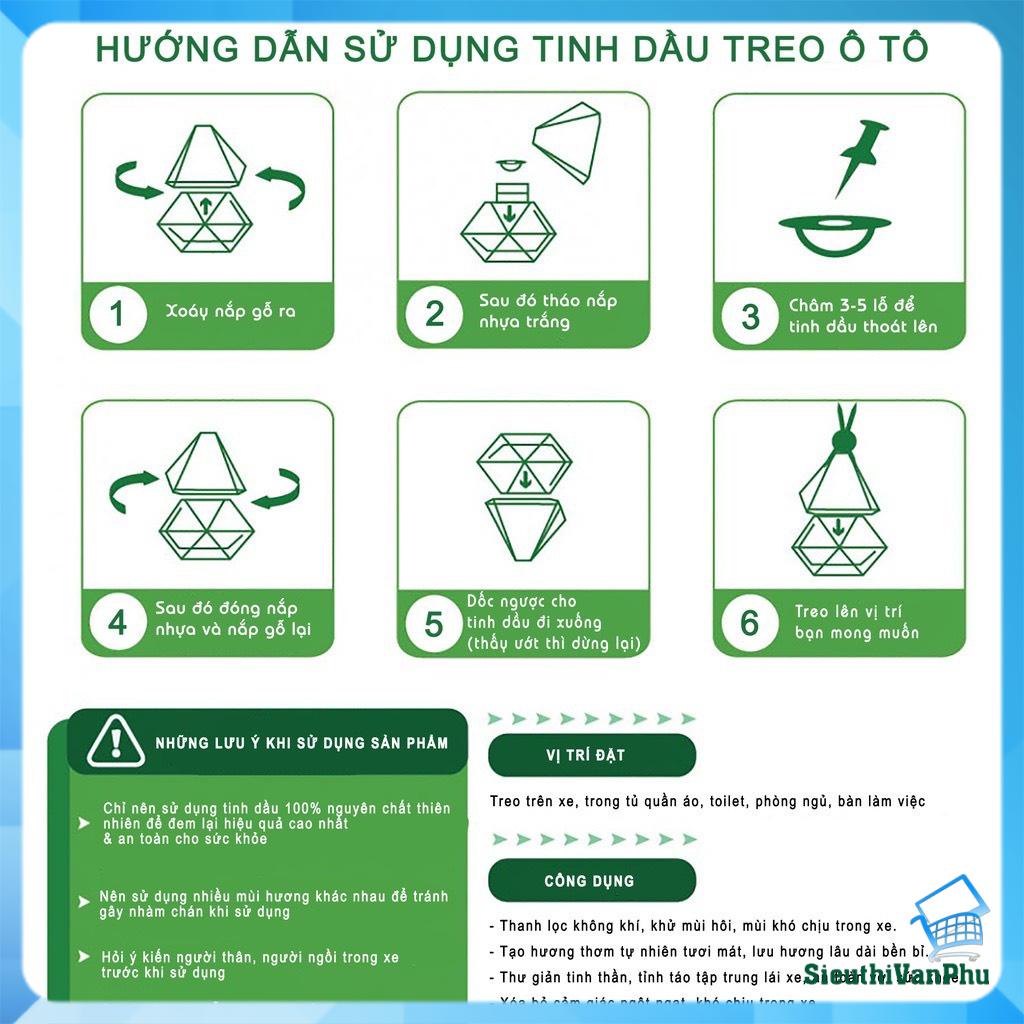 Tinh Dầu Treo Xe Ô Tô Hương Chanh Xả, Treo Phòng, Treo Tủ Áo, Treo Xe Hơi, Làm Thơm, Khử Mùi Xua Đuổi Côn Trùng