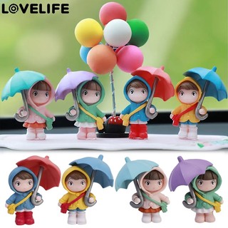  Phụ Kiện Trang Trí Bảng Điều Khiển Xe Hơi / Mô Hình Nhân Vật Hoạt Hình mini Nhân Vật Cô Gái Cầm Dù Để Bàn Trang Trí Tiểu Cảnh