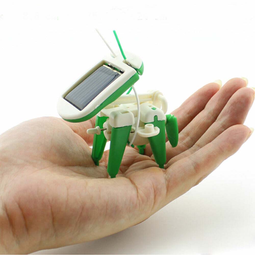 6 in 1 Solar DIY Educational Kit Toy Boat Fan Car Robot Windmill Puppy