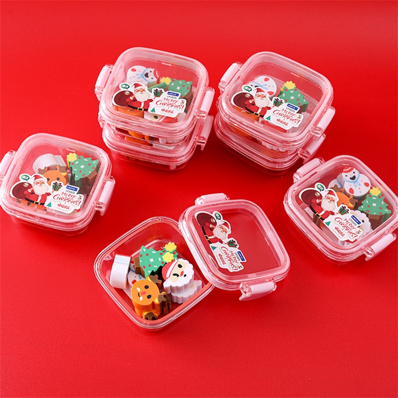 Santa Claus Cao Su Tẩy Sửa Đổi Phong Cách Hoạt Hình Văn Hóa Sinh Viên Học Tập Văn Phòng Phẩm Cao Su Đàn Hồi Bền Cọ Xát | Cici01
