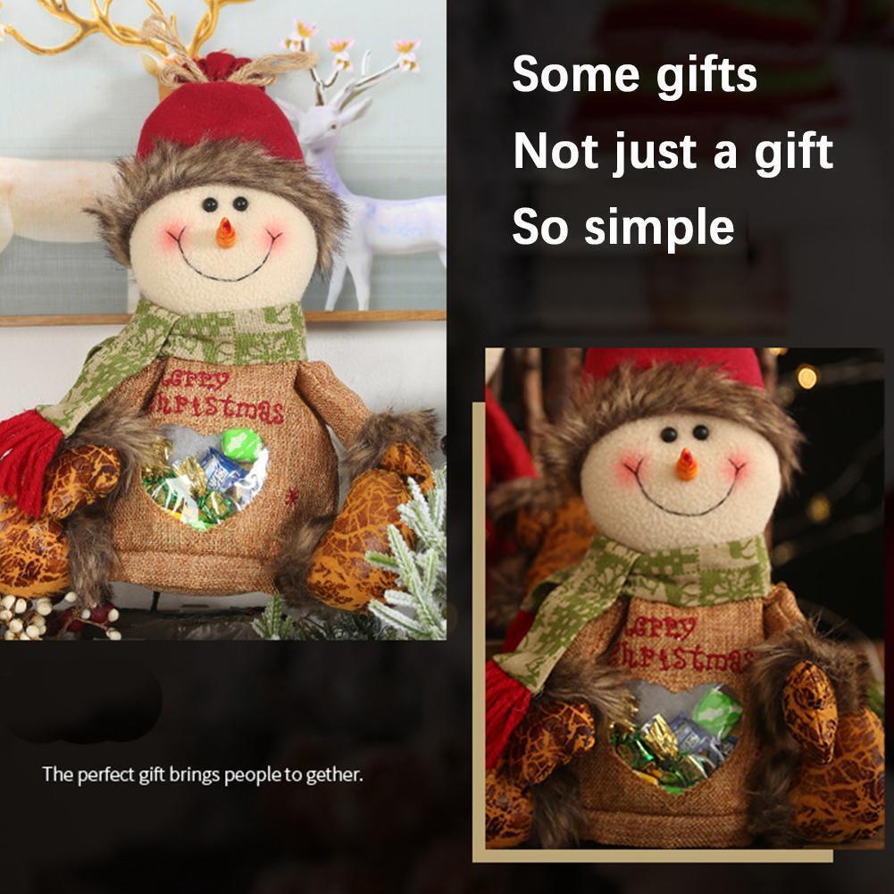 Túi Vải Đựng Quà Giáng Sinh Hình Ông Già Noel / Tuần Lộc / Người Tuyết h1x8