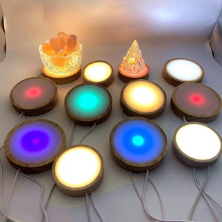 Đế Đèn led 10cm 5v usb Bằng acrylic Pha Lê Có Thể Xoay Làm Giá Đỡ Trưng Bày Trang Trí Phòng Khách / Phòng Ngủ