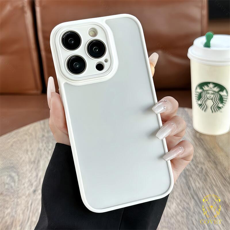 Ốp Điện Thoại Mặt Kính Chống Rơi Màu Trơn Cho iphone 15 14 13 12 11 pro max 14 pro 15 pro