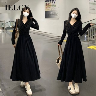 Váy dài tay giảm béo cổ chữ V IELGY dành cho nữ
