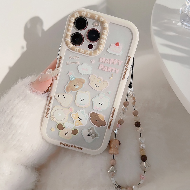 Hoạt Hình Ốp Điện Thoại acrylic Chống Sốc Hình Gấu avatar Cho iphone 15 pro max 14 13 12 11