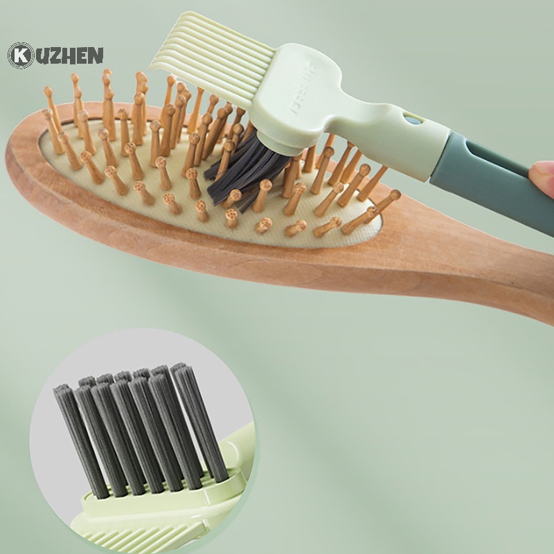 Kuzhen Bàn Chải mini Làm Sạch Lược Chải Tóc Sáng Tạo 2 Trong 1