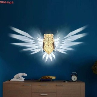Daiga đèn led 3d gắn tường hình đại bàng / chim cú / đại bàng nghệ thuật sáng tạo trang trí phòng ngủ
