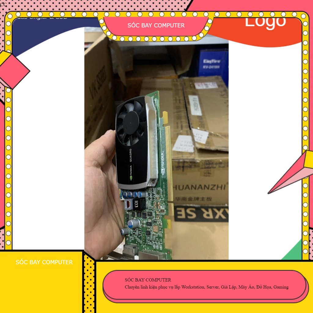 Card màn hình 1GB , Card màn hình Quadro 600 tháo máy bộ đẹp như mới giá rẻ