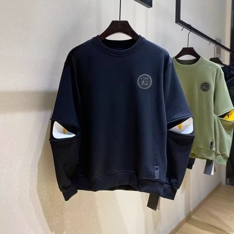 Áo Nỉ Dài Tay Cổ Tròn Phong Cách hip hop Mỹ Mới Cho Nam