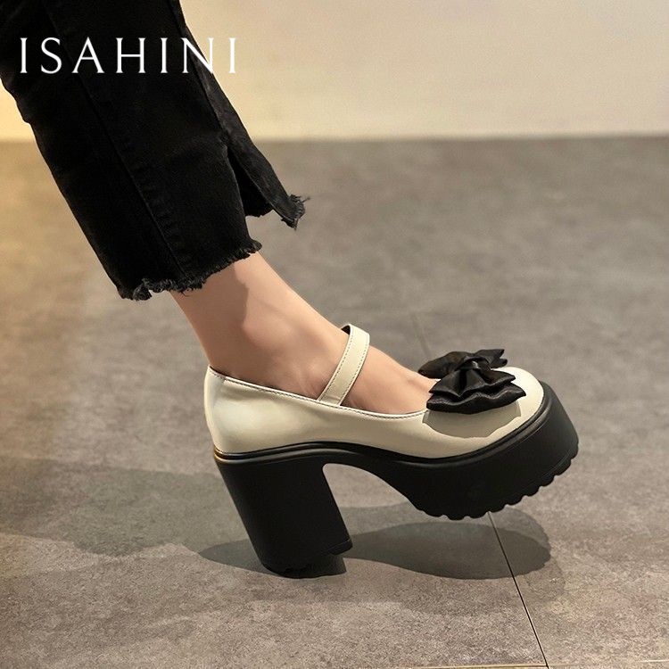 YOSBOGR  giày búp bê đế cao lolita giày Mary Jane Đế da mềm đế thời trang Phóng khoáng Tự nhiên Phối màu tinh tế Lịch lãm FLF23A138D 44Z231101