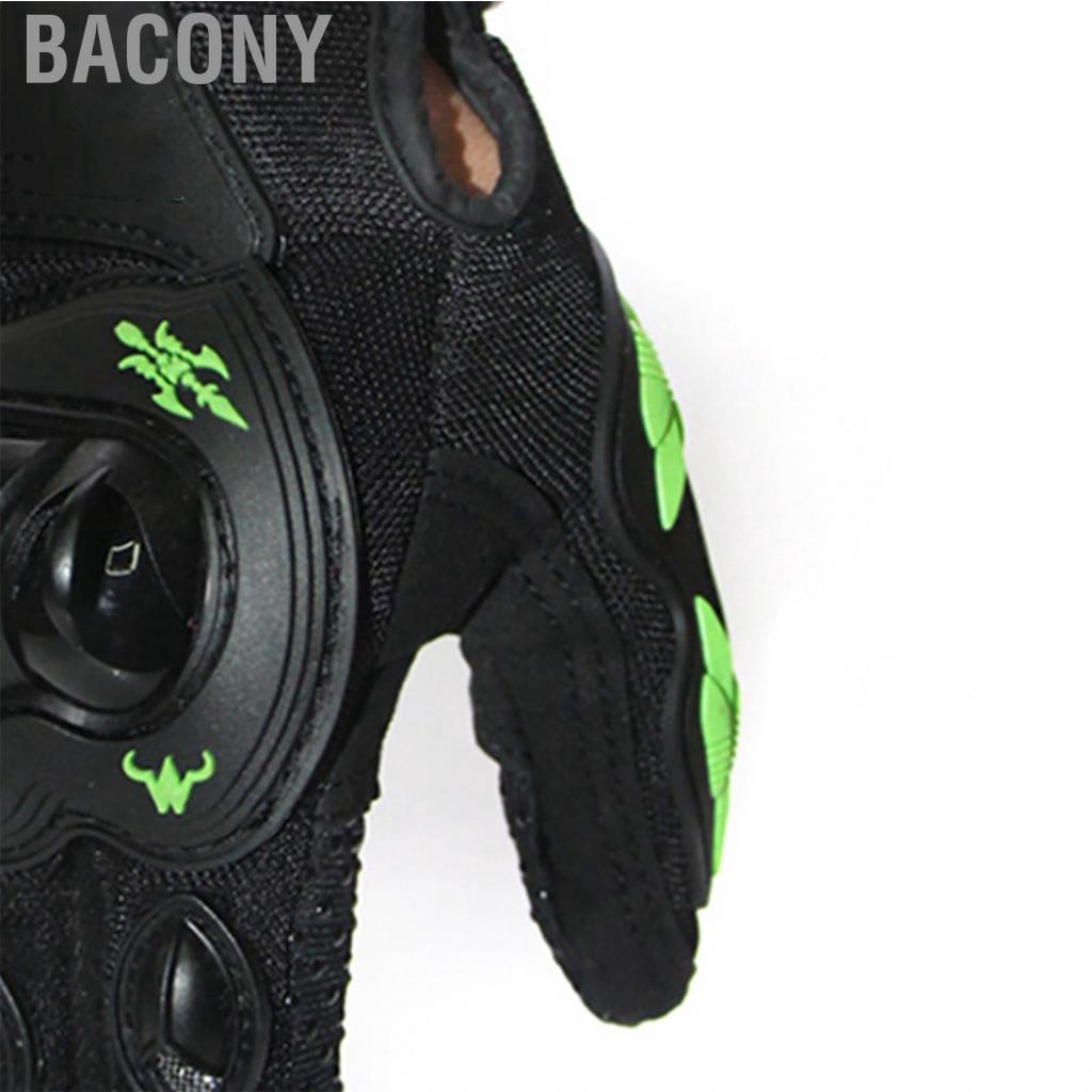 Bacony Motorcycle  Hard Knuckle Powersports Racing Full Finger  Slip for Outdoor Sports