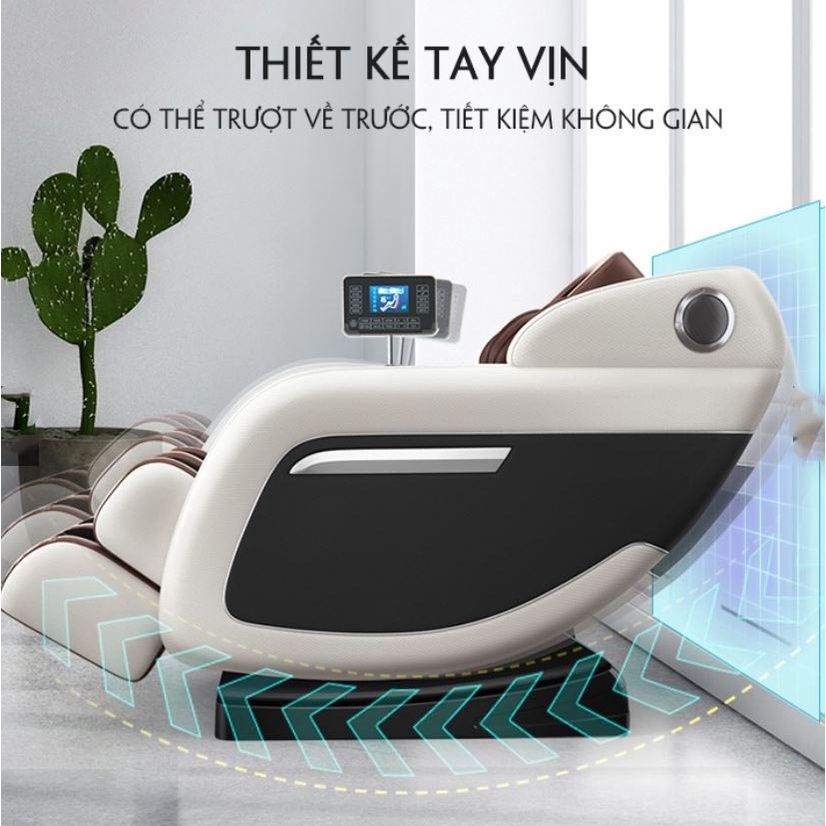 Ghế massa toàn thân cao cấp công nghệ Nhật Bản JM9 bi cố định có túi khí bóp đùi,bóp đầu và bi xoay phần Mông -TIẾNG VỆT