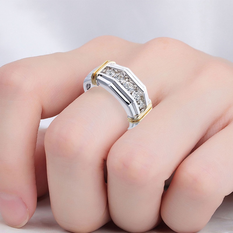 Nhẫn Nam Đính Đá Phong Cách Sang Trọng