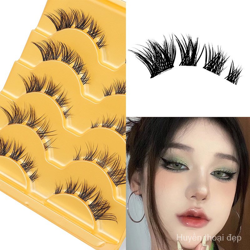 Dingsen Lông Mi Giả Nhà Máy Xuyên Biên Giới Cung Cấp Xù Bay Lông Mi Cáo 5 Đôi Có Thể Phân Đoạn Tự Vẽ