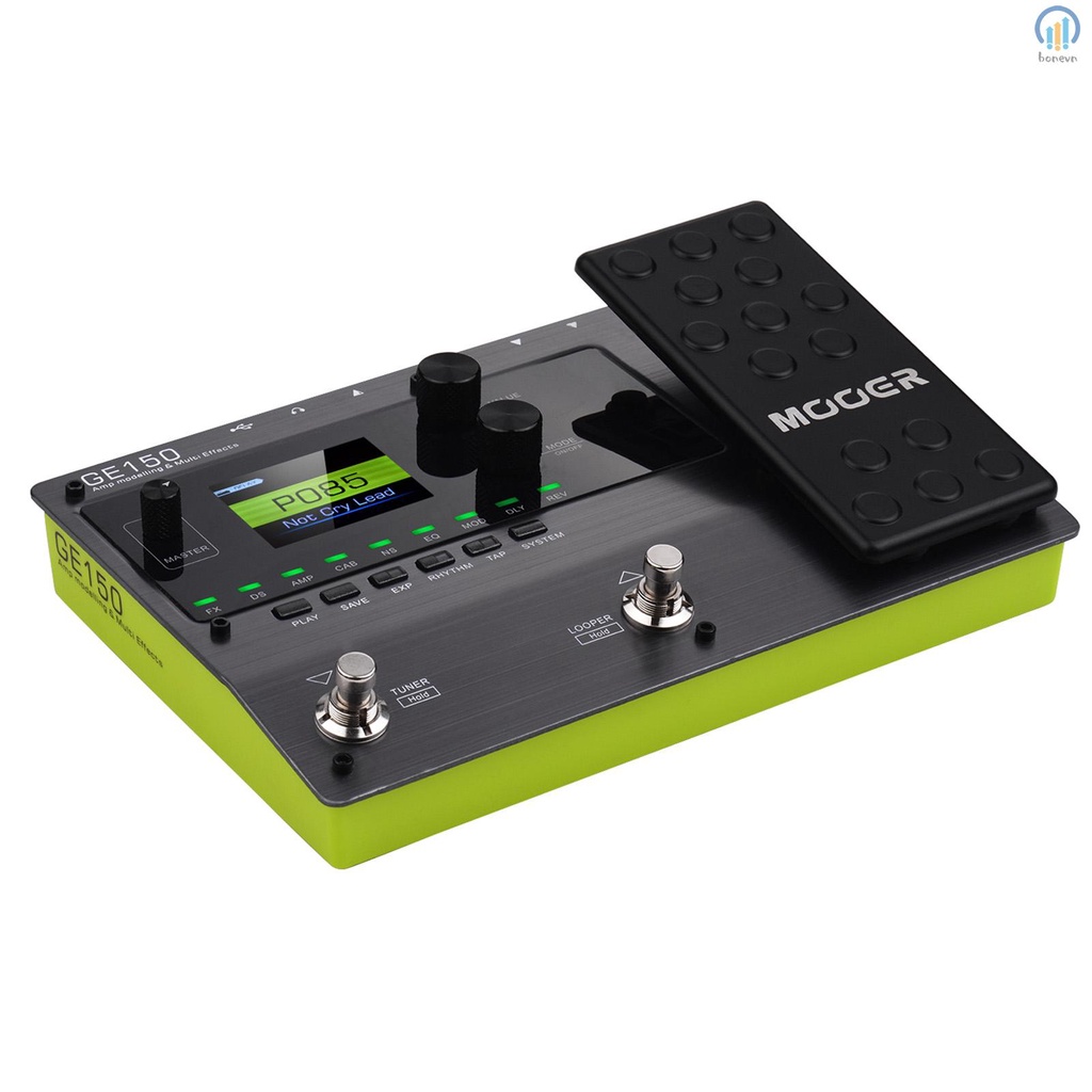 MOOER GE150 Amp Modelling & Multi Effects Pedal - 55 Amplifier Models and 151 Effects for Professional Guitarists