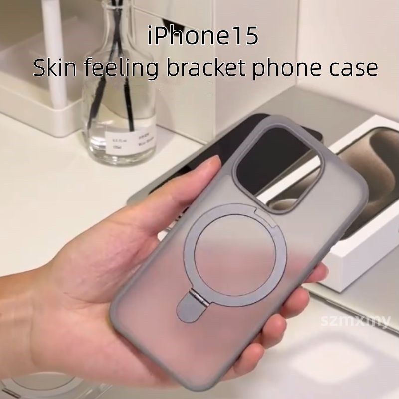 Ốp Điện Thoại acrylic Cứng Nhám Từ Tính Chống Dấu Vân Tay Bảo Vệ Toàn Diện Cho iphone 15 13 14 12 pro max