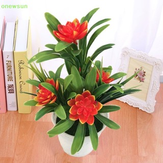 Chậu hoa giả 5 bông trang trí sân vườn ngoài trời mới
