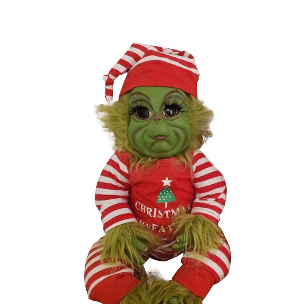 2023 New Doll Creative Grinch Plush Elf Doll Dr. Seuss' How the Grinch Stole Christmas Doll Christmas Gift Green Fur Monster
