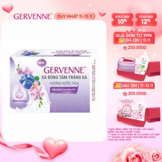 Xà bông tắm trắng da hương nước hoa Gervenne Việt Quất & Lan Nam Phi 90g